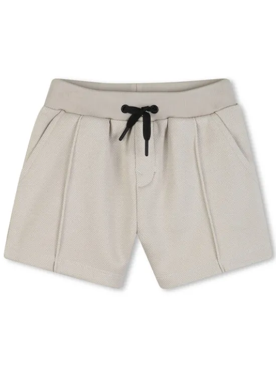 Karl Lagerfeld Kids Komplet polo i spodenki Z31068 M Beżowy Regular Fit