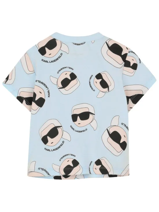 Karl Lagerfeld Kids Komplet t-shirt i spodenki Z31070 S Kolorowy Regular Fit