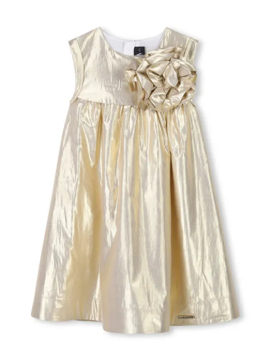 Karl Lagerfeld Kids Sukienka elegancka Z30474 D Złoty Regular Fit