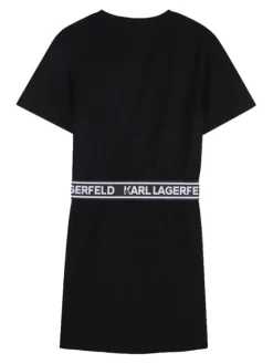 Karl Lagerfeld Kids Sukienka codzienna Z31152 S Czarny Regular Fit