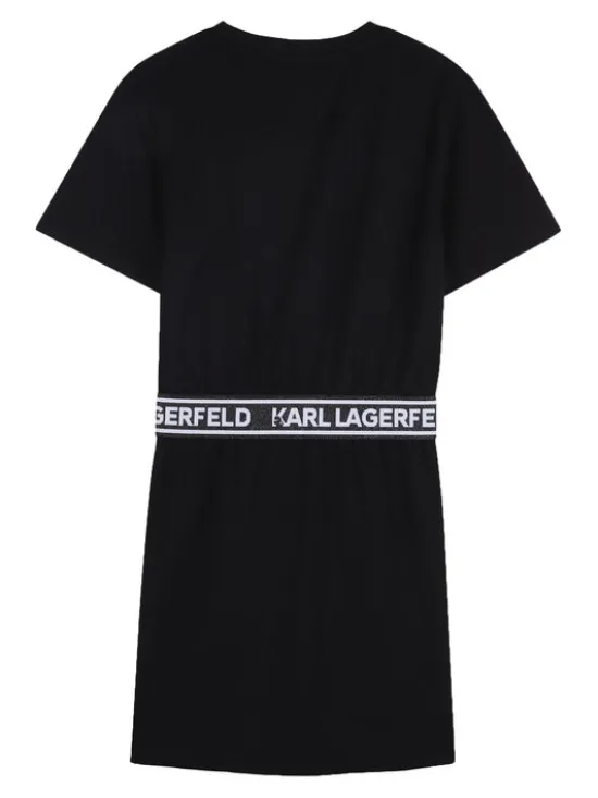 Karl Lagerfeld Kids Sukienka codzienna Z31152 S Czarny Regular Fit