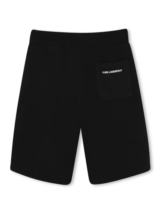 Karl Lagerfeld Kids Szorty sportowe Z31082 S Czarny Loose Fit