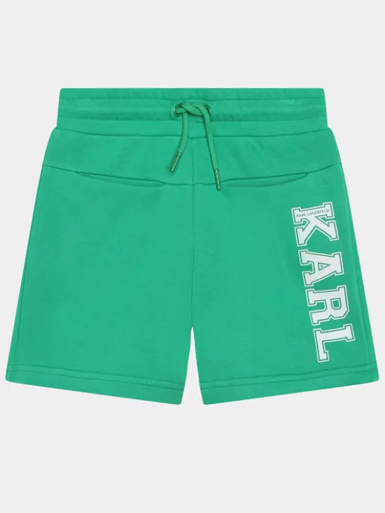 Karl Lagerfeld Kids Szorty sportowe Z30025 D Zielony Regular Fit