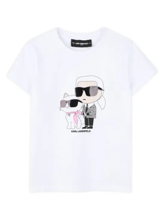 Karl Lagerfeld Kids T-Shirt Z31157 D Biały Regular Fit