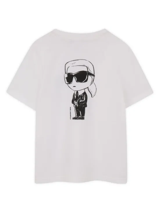 Karl Lagerfeld Kids T-Shirt Z31103 S Biały Regular Fit