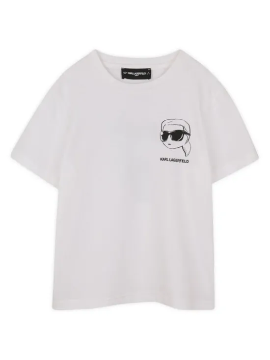 Karl Lagerfeld Kids T-Shirt Z31103 S Biały Regular Fit