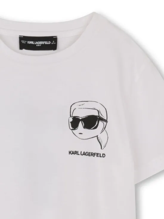 Karl Lagerfeld Kids T-Shirt Z31103 S Biały Regular Fit