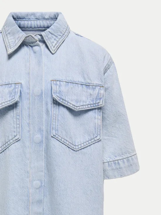 Kids ONLY Sukienka jeansowa Sophie 15344561 Niebieski Oversize