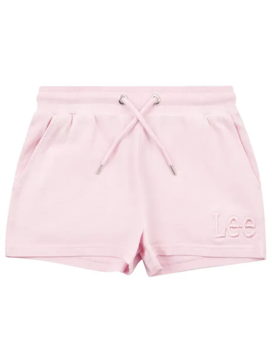 Lee Szorty materiałowe Acid Wash LEG5094 Różowy Regular Fit