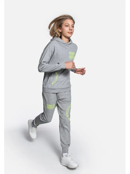 Lemon Explore Spodnie dresowe WL4120107CWB-019 Szary Regular Fit