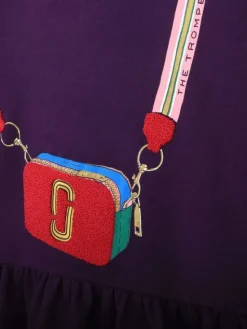 Marc Jacobs Sukienka dzianinowa W12467 Fioletowy Regular Fit