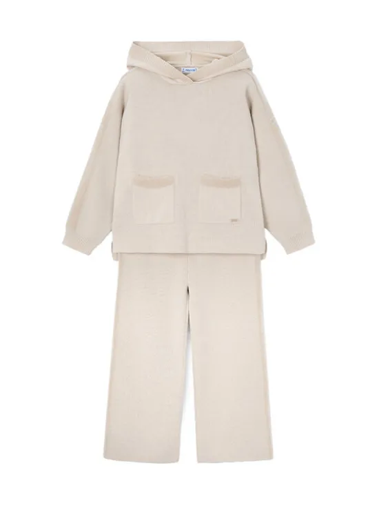 Mayoral Dres 4580 Beżowy Relaxed Fit