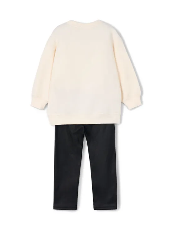 Mayoral Komplet bluza i legginsy 4727 Beżowy Regular Fit