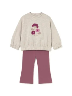 Mayoral Komplet bluza i legginsy 2740 Beżowy Regular Fit