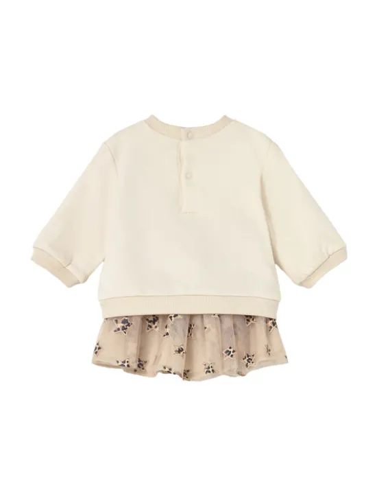 Mayoral Komplet bluza i spódniczka 2834 Beżowy Regular Fit