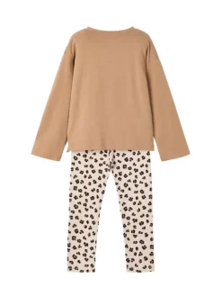 Mayoral Komplet bluzka i legginsy 4719 Beżowy Regular Fit