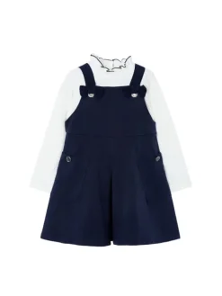 Mayoral Komplet bluzka i sukienka 4914 Granatowy Regular Fit