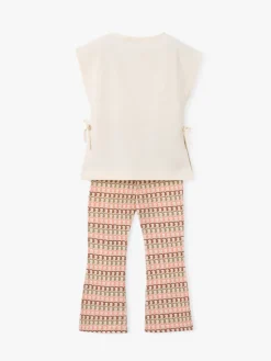 Mayoral Komplet top i legginsy 3728 Beżowy Regular Fit