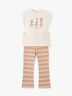 Mayoral Komplet top i legginsy 3728 Beżowy Regular Fit