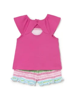 Mayoral Komplet top i spodenki 1233 Różowy Regular Fit