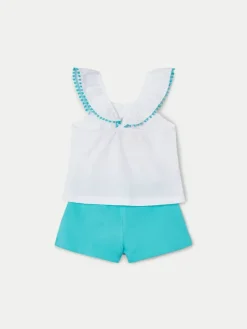 Mayoral Komplet top i spodenki 3261 Niebieski Regular Fit