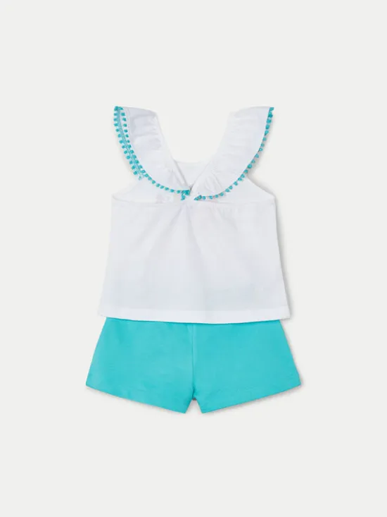 Mayoral Komplet top i spodenki 3261 Niebieski Regular Fit