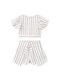 Mayoral Komplet top i spodenki 3949 Écru Regular Fit