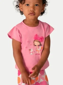 Mayoral Komplet t-shirt i legginsy 1751 Różowy Regular Fit