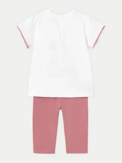 Mayoral Komplet t-shirt i legginsy 1736 Różowy Regular Fit