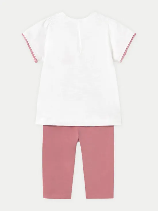 Mayoral Komplet t-shirt i legginsy 1736 Różowy Regular Fit