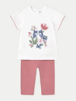 Mayoral Komplet t-shirt i legginsy 1736 Różowy Regular Fit