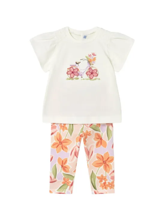 Mayoral Komplet t-shirt i legginsy 1747 Kolorowy Regular Fit