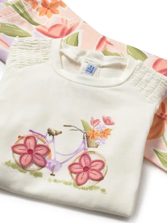 Mayoral Komplet t-shirt i legginsy 1747 Kolorowy Regular Fit