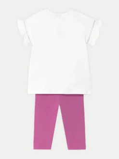 Mayoral Komplet t-shirt i legginsy 1734 Różowy Regular Fit