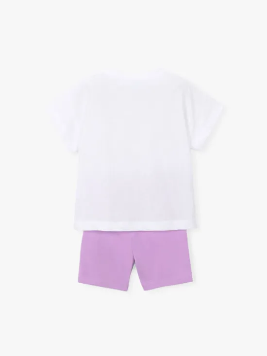 Mayoral Komplet t-shirt i legginsy 3731 Biały Regular Fit
