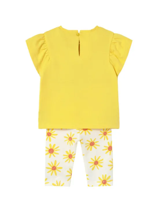 Mayoral Komplet t-shirt i legginsy 1751 Żółty Regular Fit