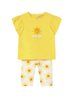 Mayoral Komplet t-shirt i legginsy 1751 Żółty Regular Fit