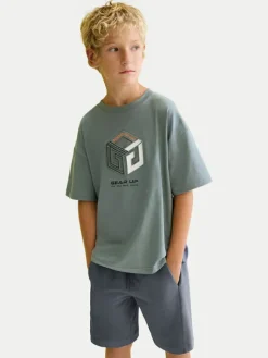 Mayoral Komplet t-shirt i spodenki 6690 Kolorowy Regular Fit