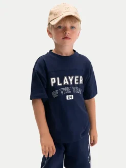 Mayoral Komplet t-shirt i spodenki 3608 Granatowy Regular Fit