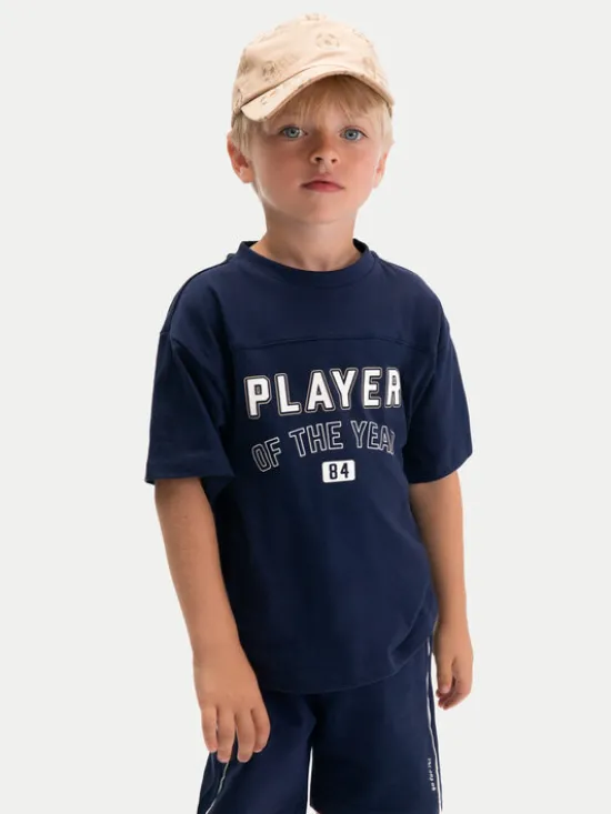 Mayoral Komplet t-shirt i spodenki 3608 Granatowy Regular Fit