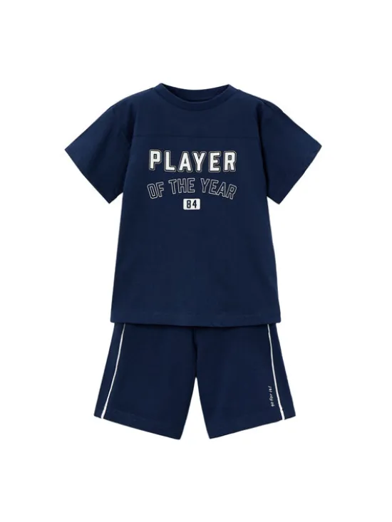 Mayoral Komplet t-shirt i spodenki 3608 Granatowy Regular Fit