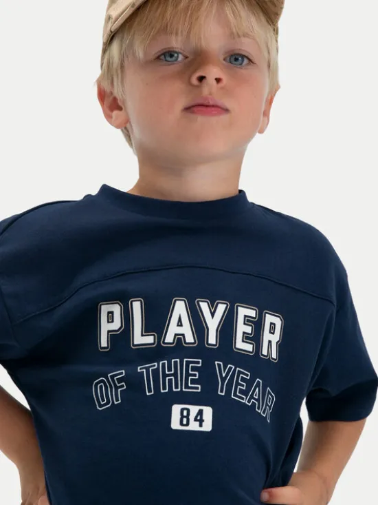 Mayoral Komplet t-shirt i spodenki 3608 Granatowy Regular Fit