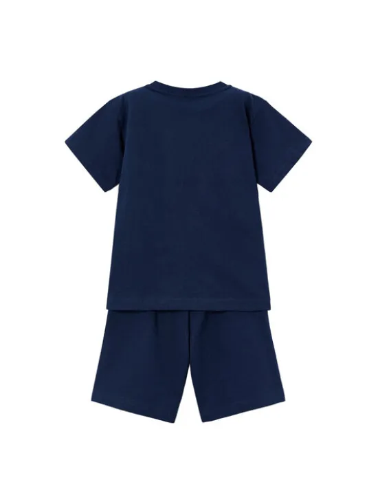 Mayoral Komplet t-shirt i spodenki 3608 Granatowy Regular Fit