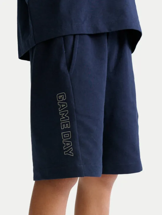 Mayoral Komplet t-shirt i spodenki 6689 Granatowy Regular Fit