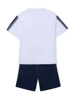 Mayoral Komplet t-shirt i spodenki 6687 Granatowy Regular Fit