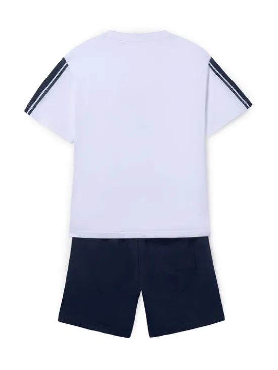 Mayoral Komplet t-shirt i spodenki 6687 Granatowy Regular Fit