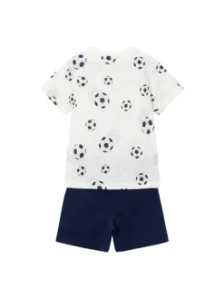 Mayoral Komplet t-shirt i spodenki 3607 Biały Regular Fit