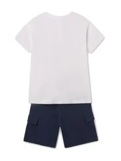 Mayoral Komplet t-shirt i spodenki 6676 Granatowy Regular Fit