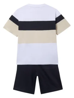 Mayoral Komplet t-shirt i spodenki 6691 Czarny Regular Fit