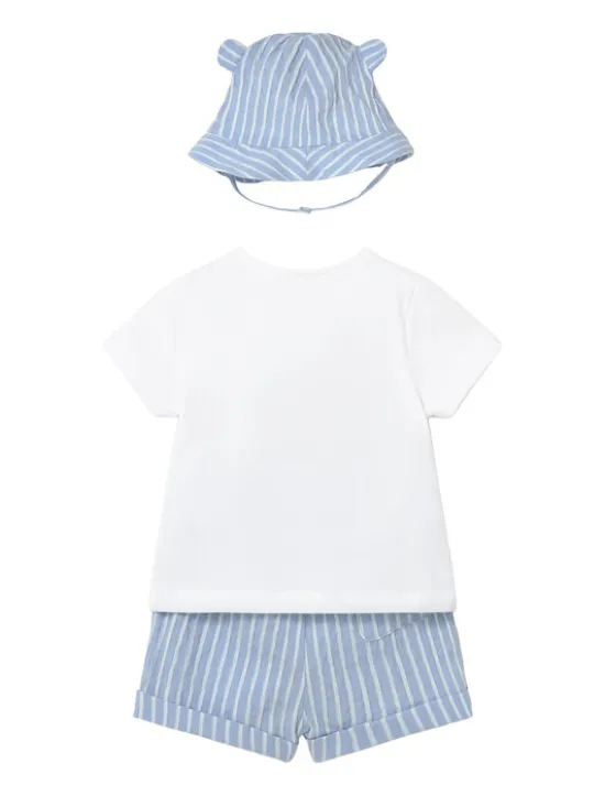 Mayoral Komplet t-shirt i spodenki 1276 Błękitny Regular Fit